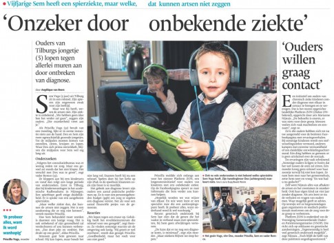 Ziekte ONbekend in Brabants Dagblad Ziekte ONbekend in Brabants Dagblad